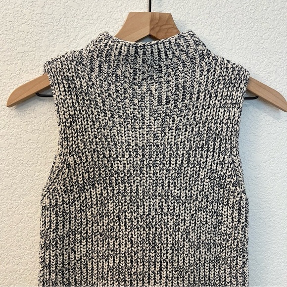 Madewell Chunky Knit Veranda Sleeveless Mock Neck Sweater- Size XXS - Picture 5 of 11